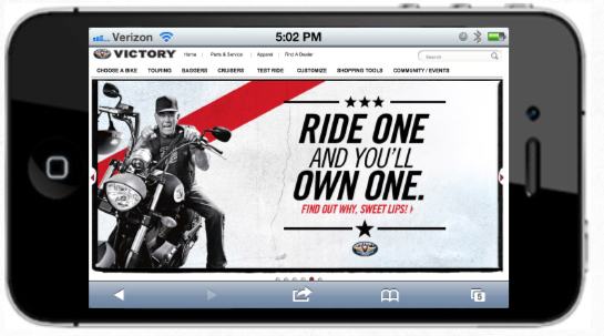 Victory Motorcycles  Breaking Boundaries of Mobile Media Submitted by The Integer Group